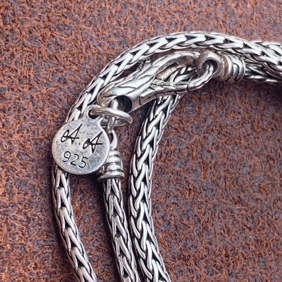 John Hardy X Adwoa Aboah 72 Inch Sterling Silver pink tourmaline Pyrite Necklace - Picture 7 of 16